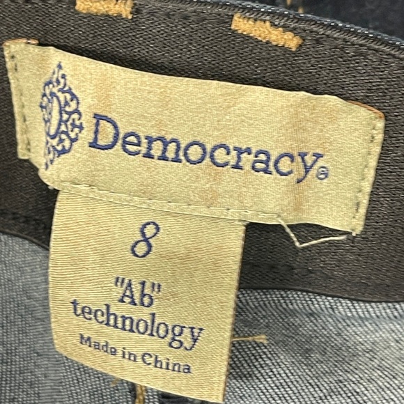 Democracy Stretch Blue Denim "Ab"solution® Straight Leg Jean Size 8 - Picture 3 of 6